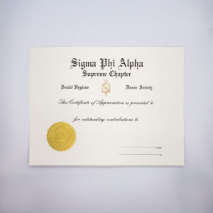 Certificate of Appreciation