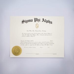 Chapter Certificate