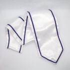 White Satin Stole with Purple Braiding