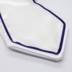 White Satin Stole with Purple Braiding | Detail